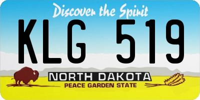 ND license plate KLG519