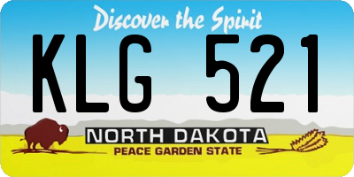 ND license plate KLG521
