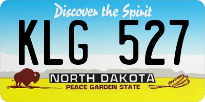 ND license plate KLG527