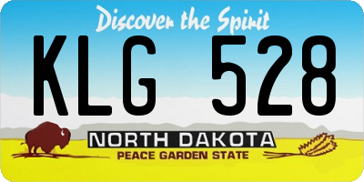 ND license plate KLG528