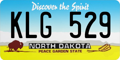 ND license plate KLG529