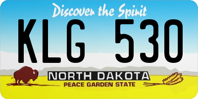 ND license plate KLG530