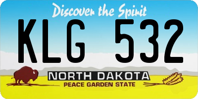 ND license plate KLG532
