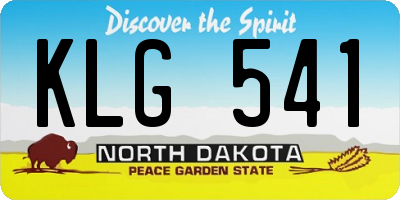 ND license plate KLG541