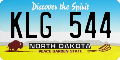 ND license plate KLG544