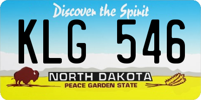 ND license plate KLG546