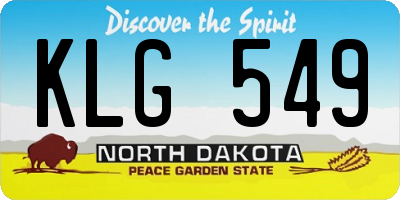 ND license plate KLG549