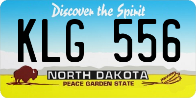 ND license plate KLG556