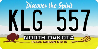 ND license plate KLG557
