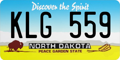 ND license plate KLG559