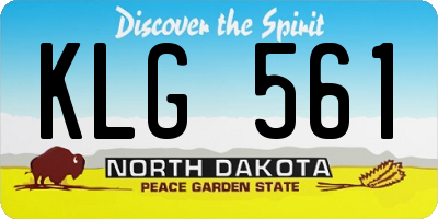 ND license plate KLG561