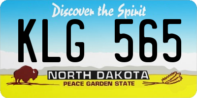ND license plate KLG565