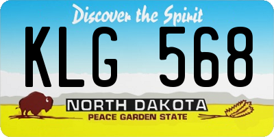 ND license plate KLG568