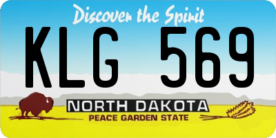 ND license plate KLG569