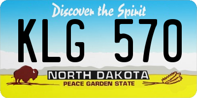 ND license plate KLG570