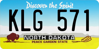 ND license plate KLG571