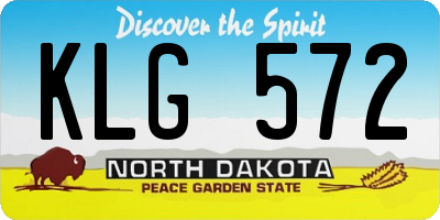 ND license plate KLG572