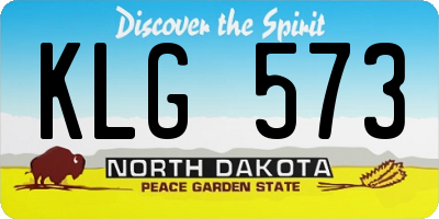ND license plate KLG573