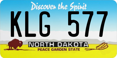 ND license plate KLG577