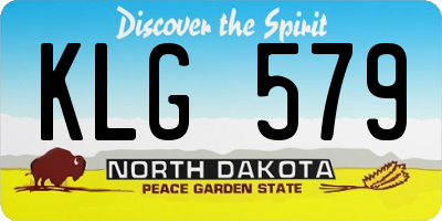 ND license plate KLG579