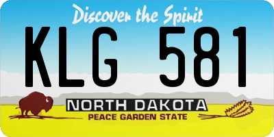 ND license plate KLG581