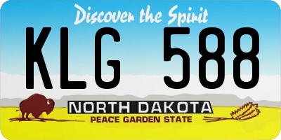 ND license plate KLG588