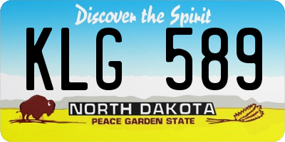ND license plate KLG589