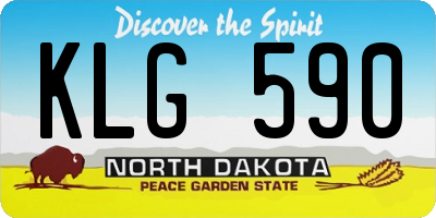 ND license plate KLG590
