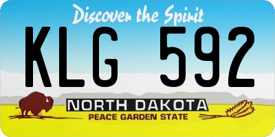 ND license plate KLG592