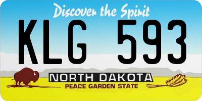 ND license plate KLG593