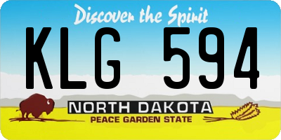 ND license plate KLG594