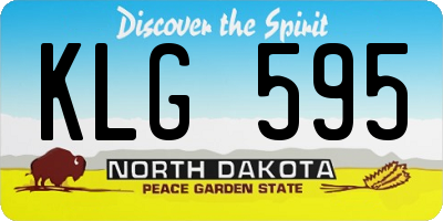 ND license plate KLG595