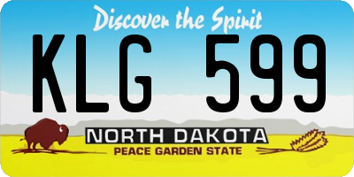 ND license plate KLG599