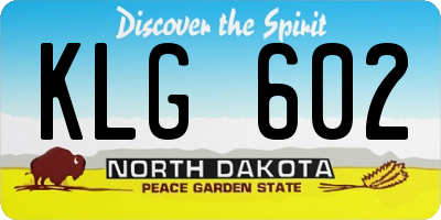 ND license plate KLG602