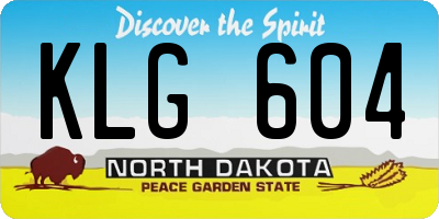 ND license plate KLG604