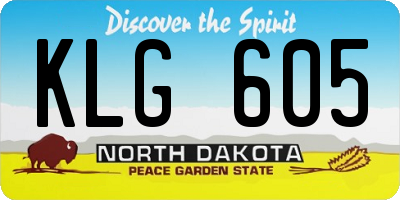 ND license plate KLG605