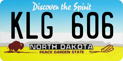 ND license plate KLG606