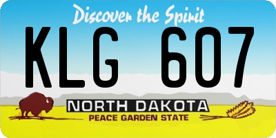 ND license plate KLG607