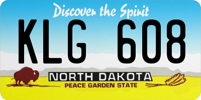 ND license plate KLG608