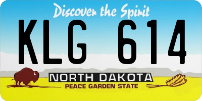 ND license plate KLG614