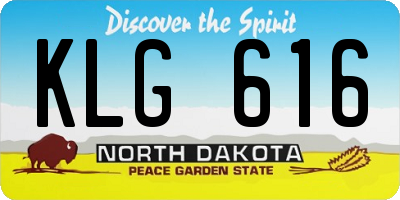 ND license plate KLG616