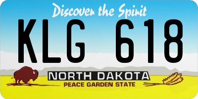 ND license plate KLG618