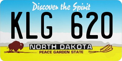 ND license plate KLG620