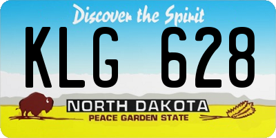 ND license plate KLG628