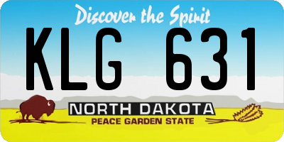 ND license plate KLG631