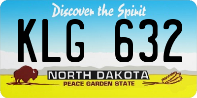 ND license plate KLG632