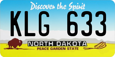 ND license plate KLG633