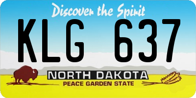 ND license plate KLG637