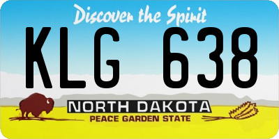 ND license plate KLG638