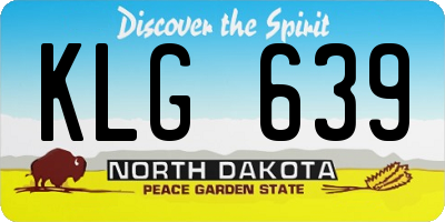 ND license plate KLG639